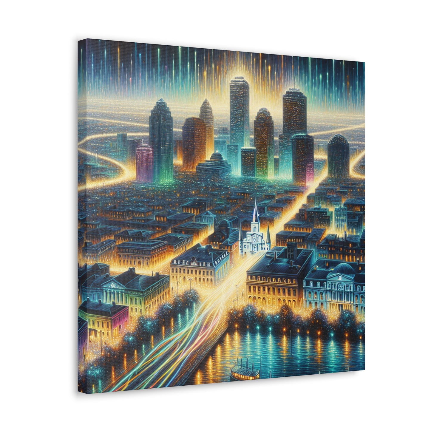 Soulful Cityscape Mosaic - Canvas