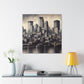 "Twilight Tapestry: Urban Hues" - Canvas