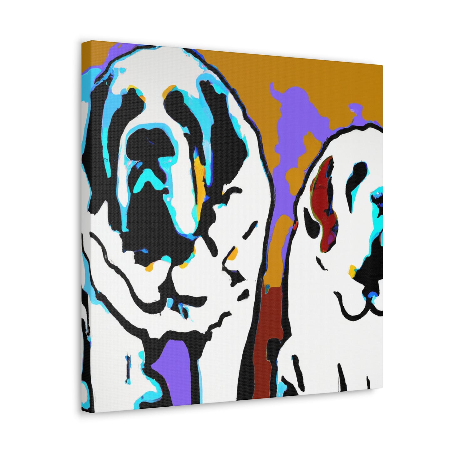 "Saint Bernard in Color". - Canvas