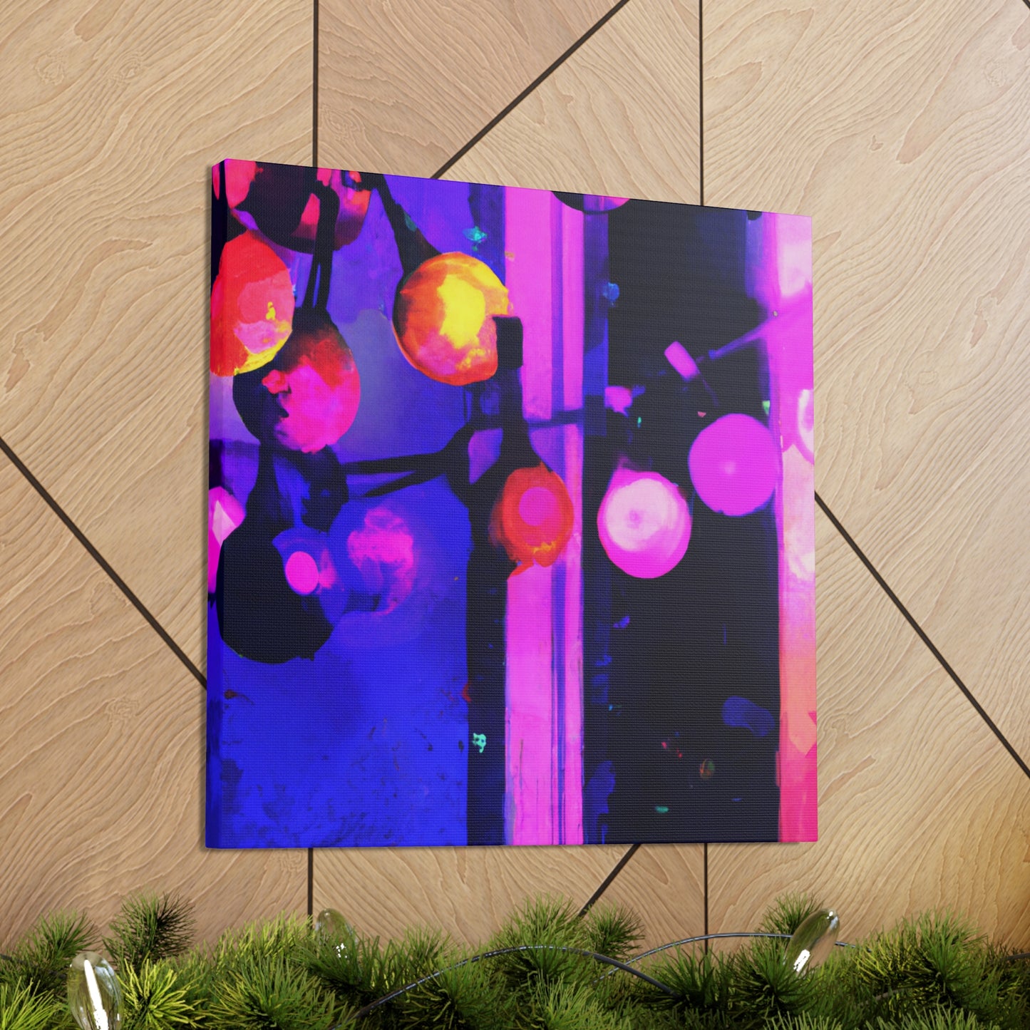 "Christmas Lights Surrealism" - Canvas