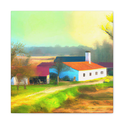 "Farmhouse of Seasons" - Canvas