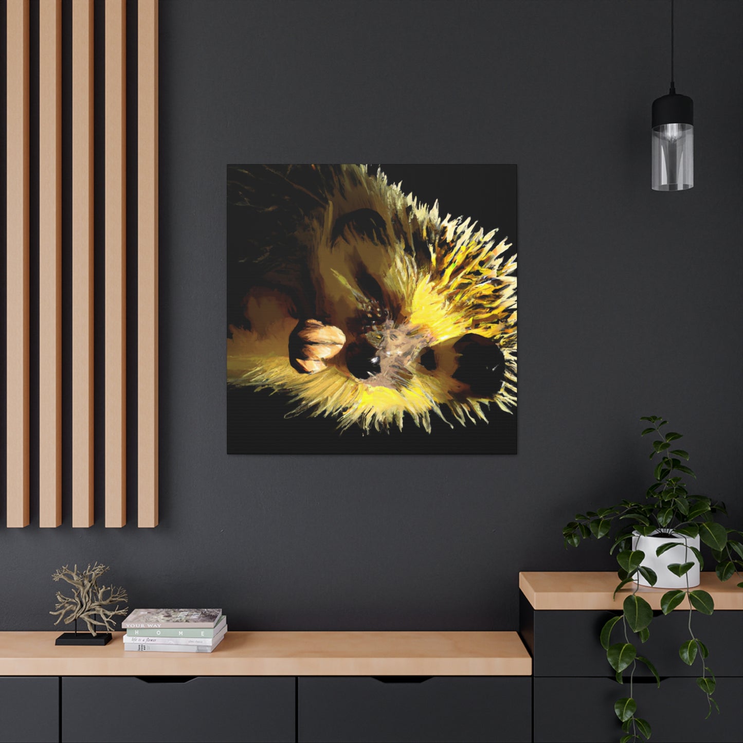 Hedgehog In Autumn Colors - Canvas