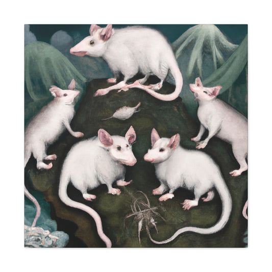 Opossum in Rococo Style - Canvas