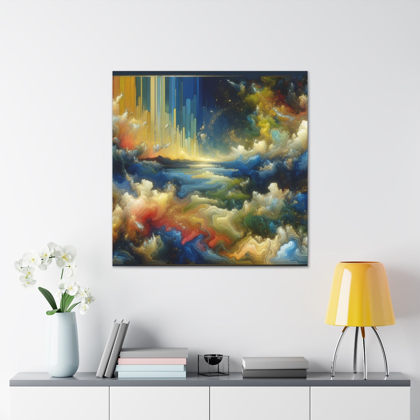 Gilded Serenity Retreat - Canvas