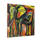 Elephant in Motion - Canvas