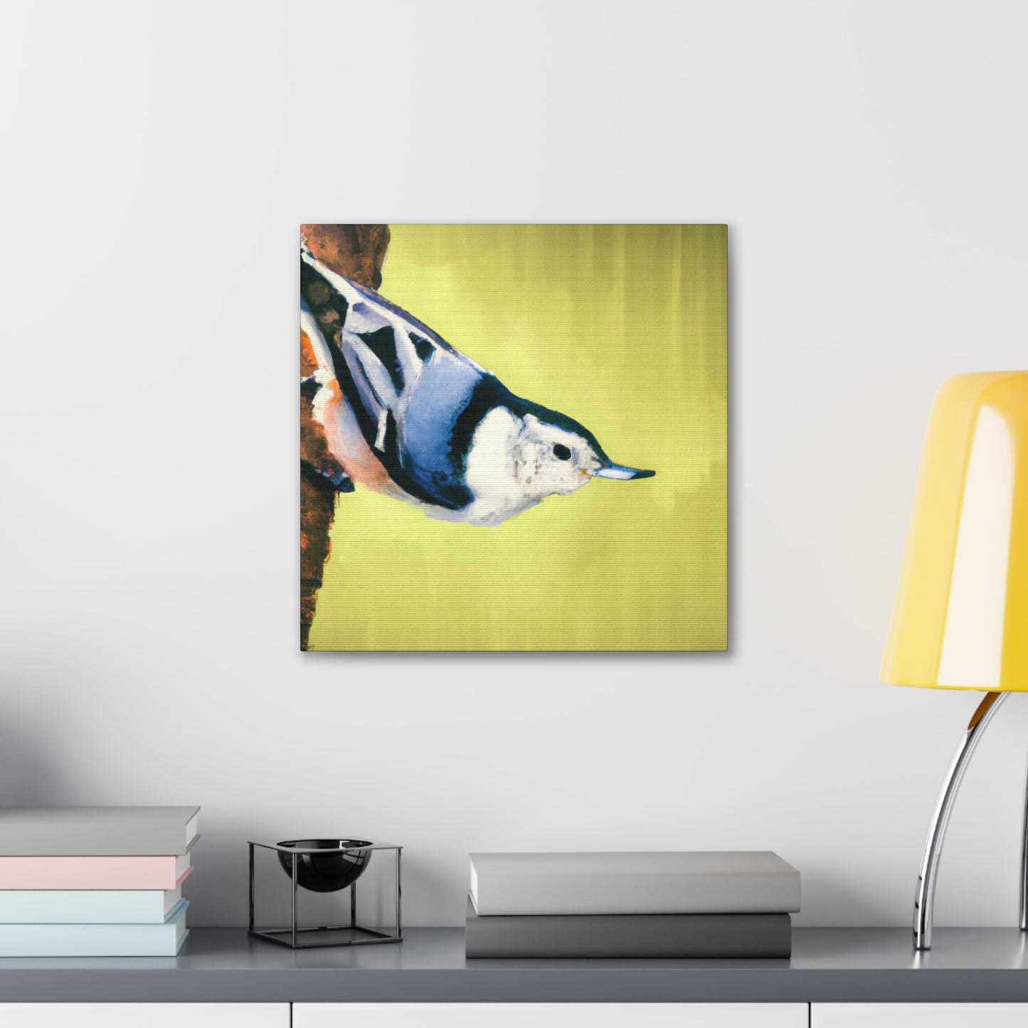 "White-breasted Nuthatch Bliss" - Canvas