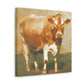 "Jersey Cow Reflection Scene" - Canvas