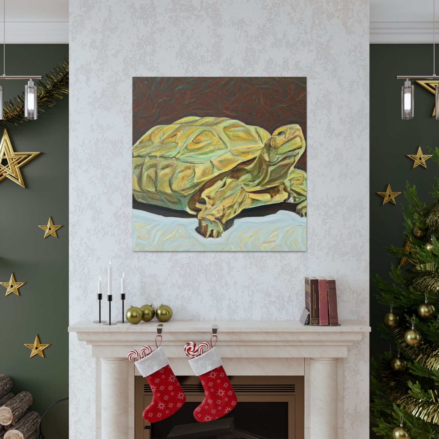 "Gorgeous Russian Tortoise" - Canvas