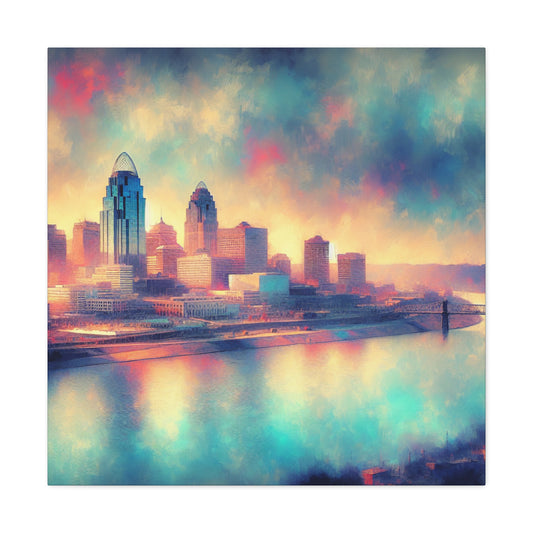 "Vibrant Cincinnati Mornings" - Canvas