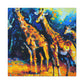 Giraffe in Impressionism - Canvas