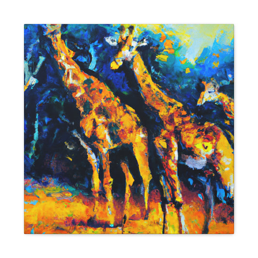 Giraffe in Impressionism - Canvas