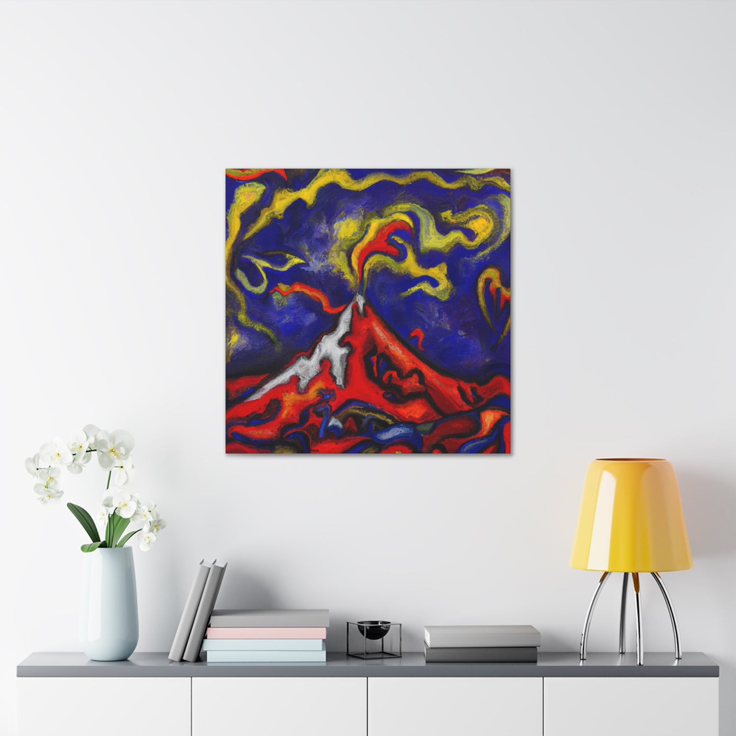 "Volcano in Eruption" - Canvas