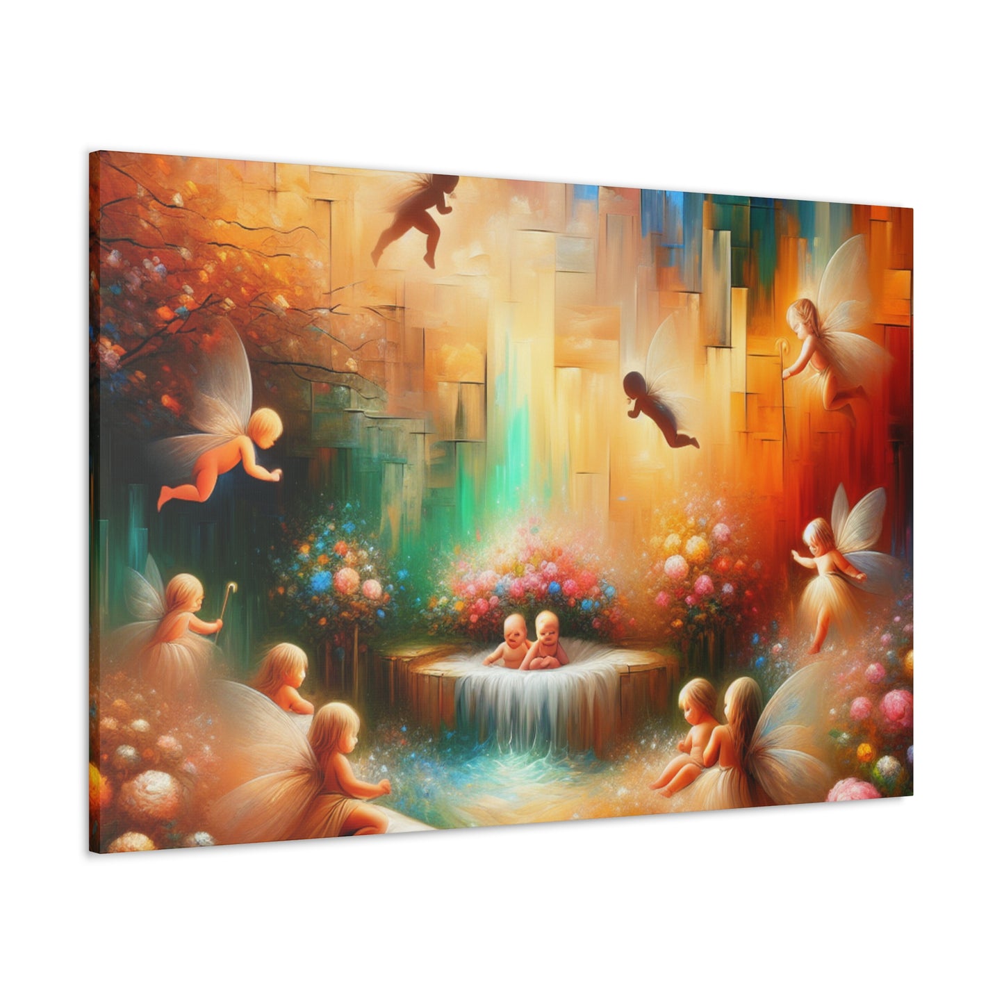 Whimsical Floral Enchantment - Canvas