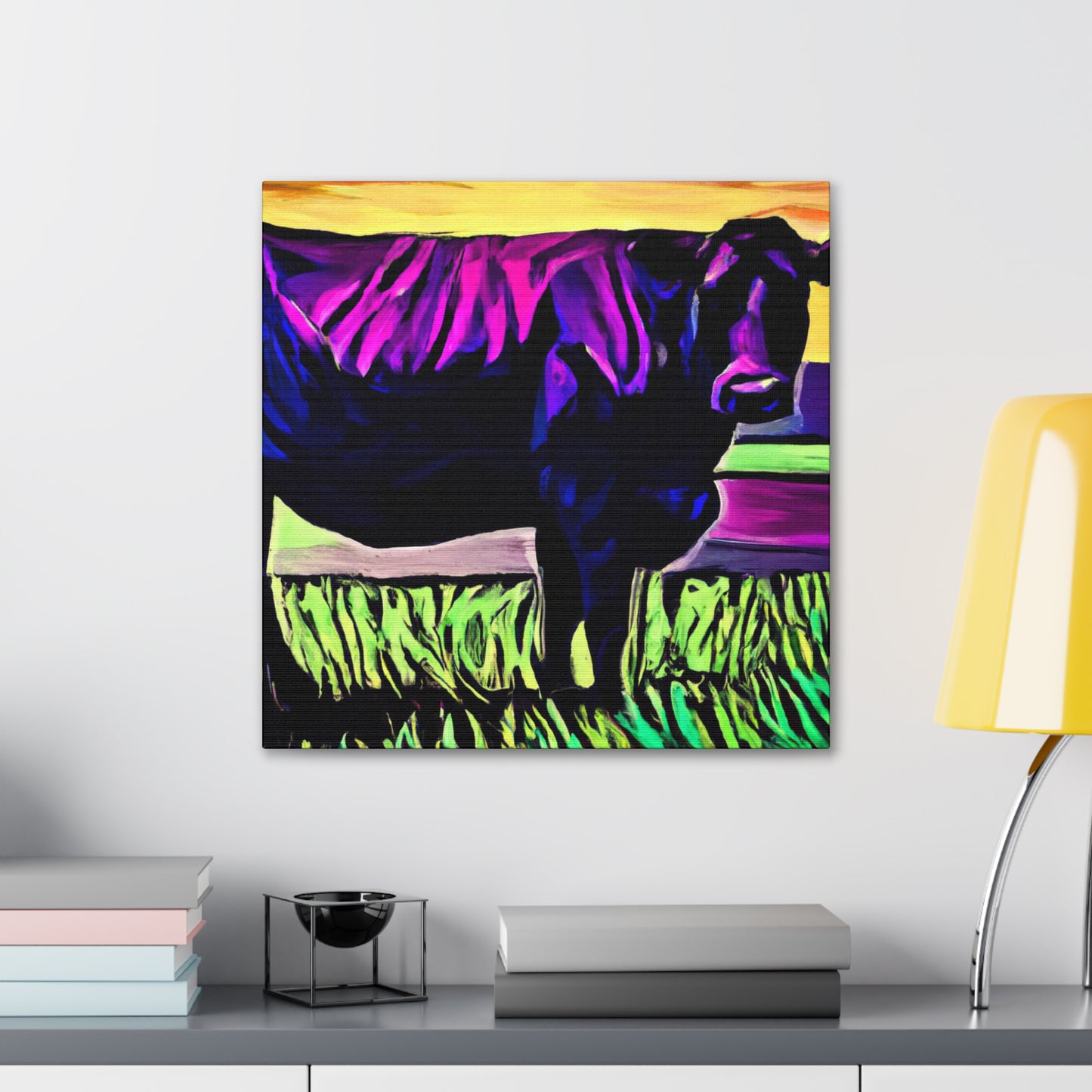 "Herd of Black Angus" - Canvas