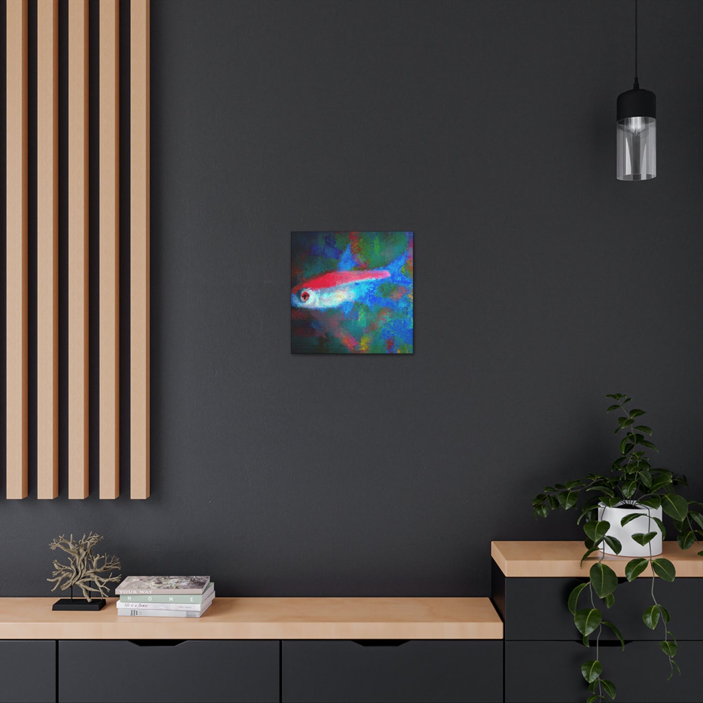 "Neon Tetra Impressionism" - Canvas