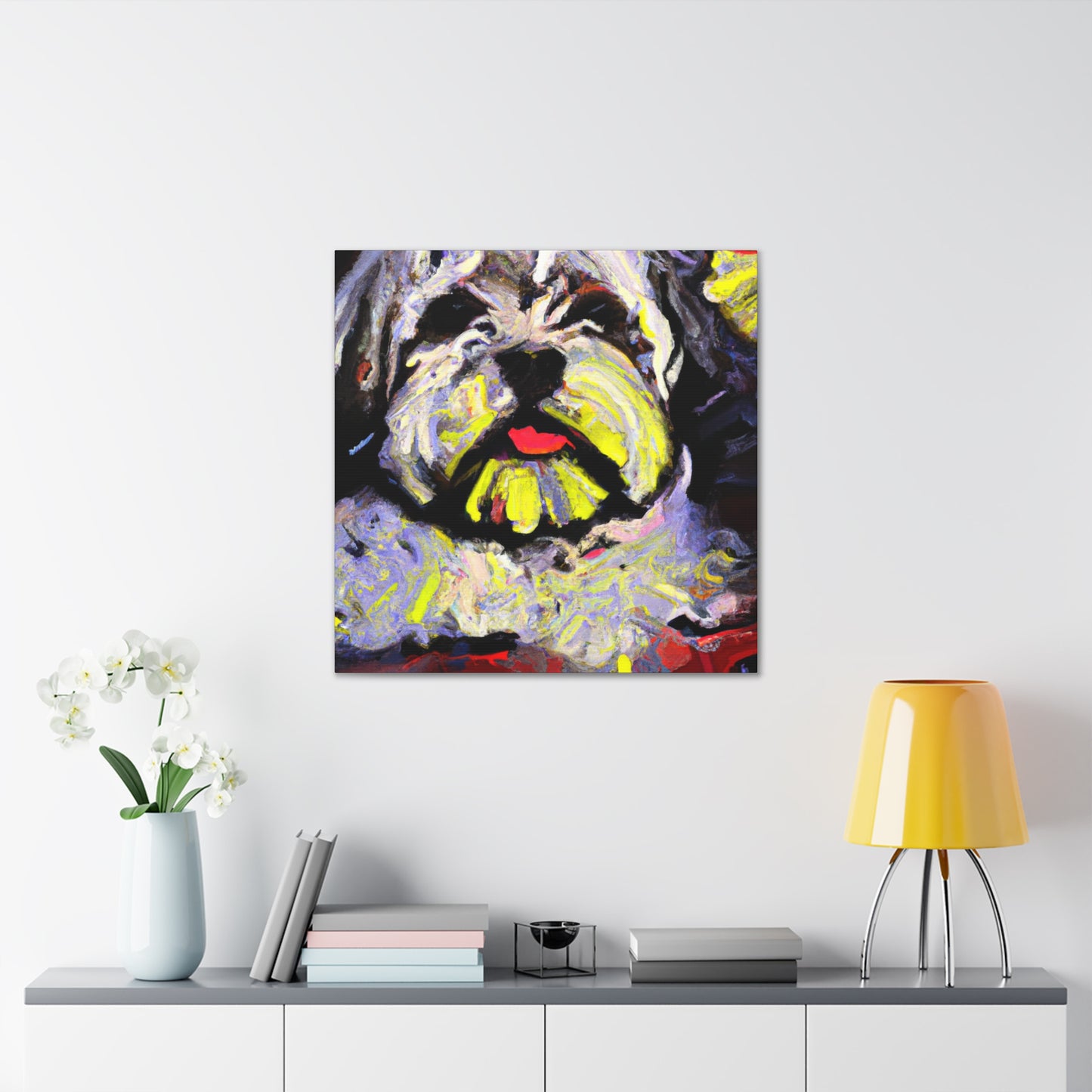 "Shih Tzu Expressionism Art" - Canvas