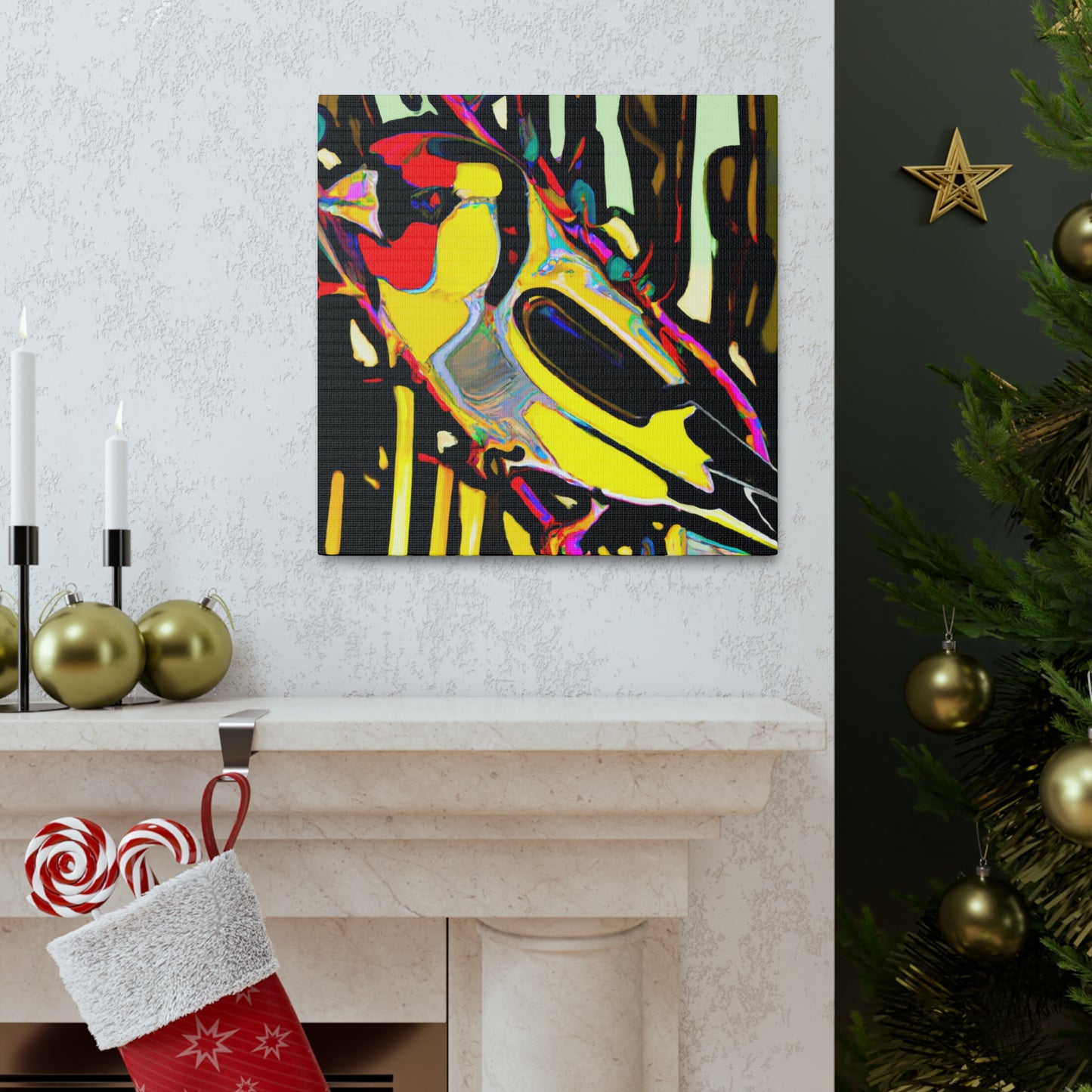 "American Goldfinch Flight" - Canvas