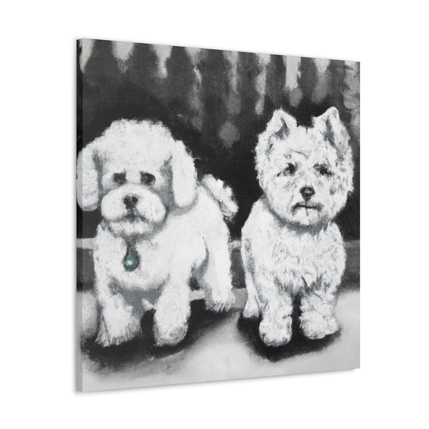 Sculpted Bichon Frise - Canvas