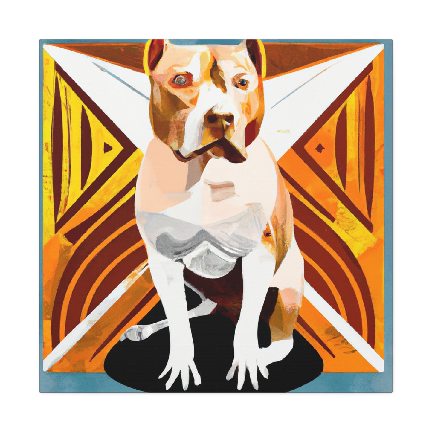 "Pitbull in Art Deco". - Canvas