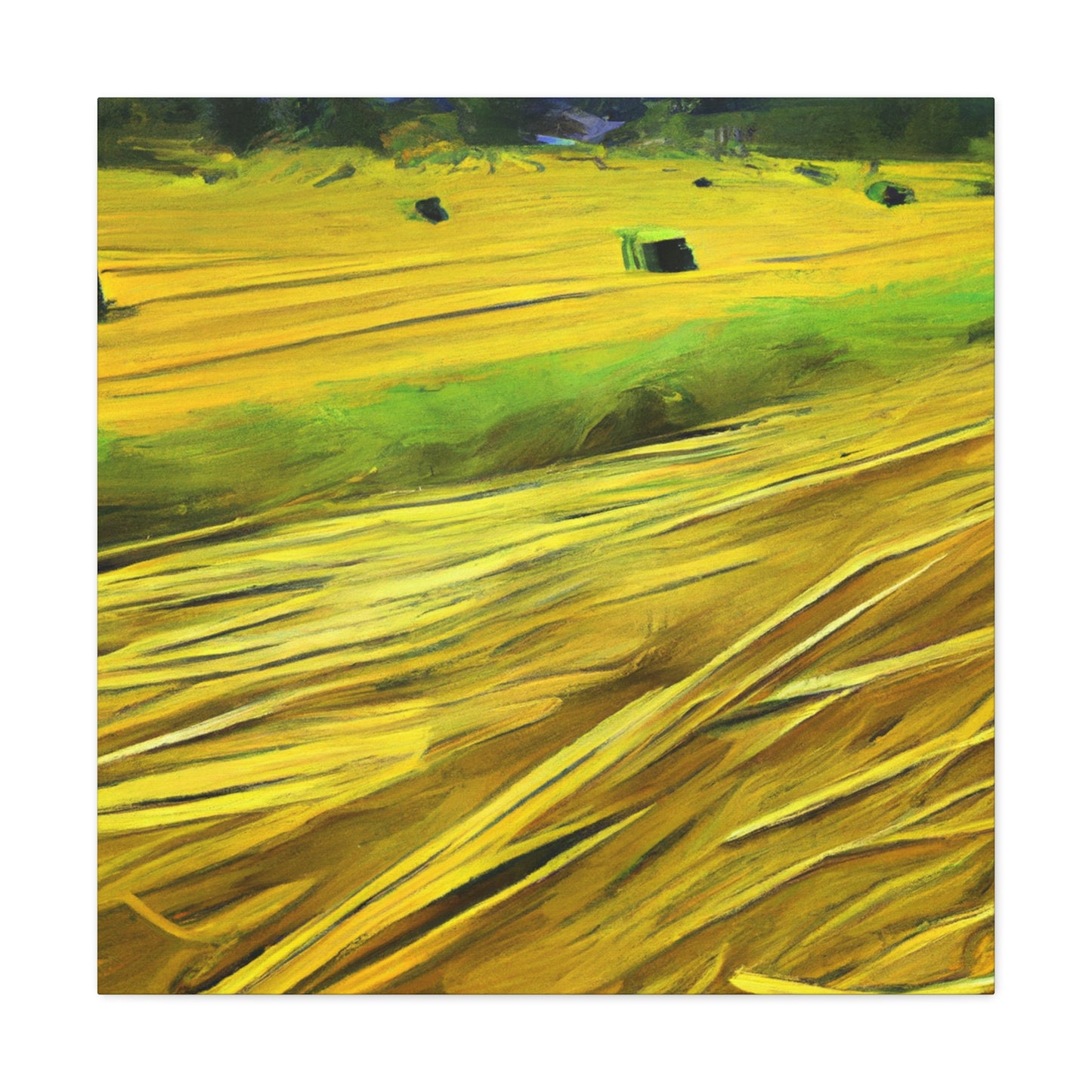 Sunlit Hay Field Dream - Canvas