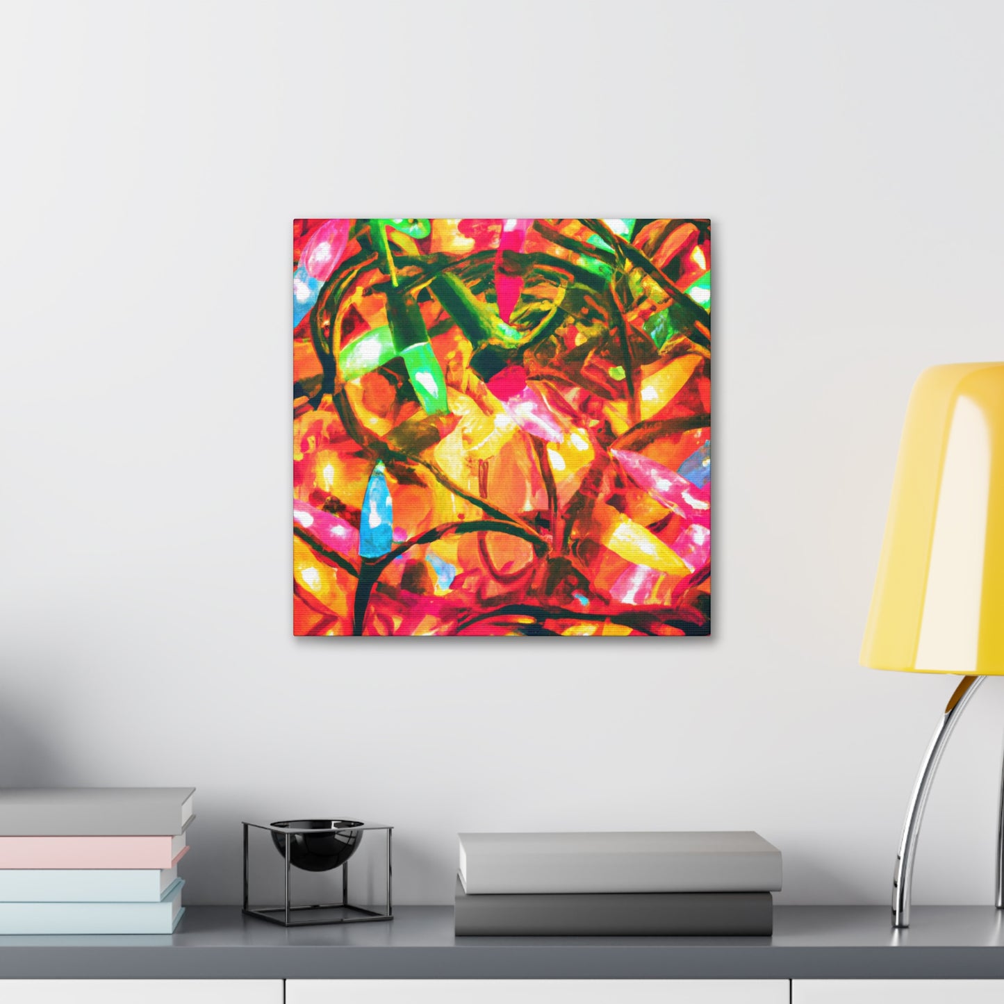 "Twinkling Christmas Delight" - Canvas