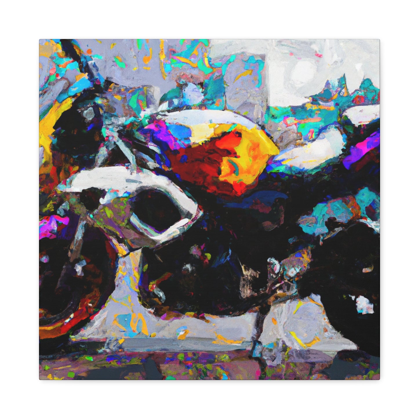 Vintage Motorcycle Art - Canvas