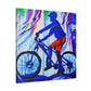 Cycling in Colorful Expression - Canvas