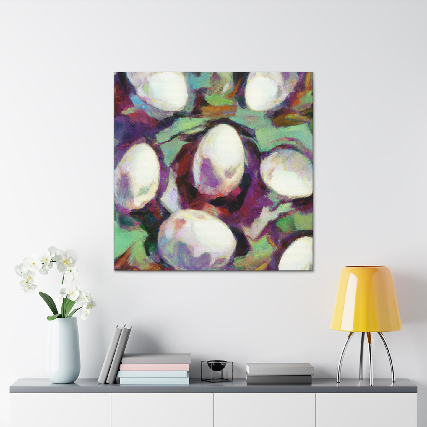 "Eggs At Sunrise Impression" - Canvas