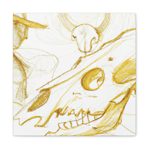 "Cow Skull Mysticism" - Canvas