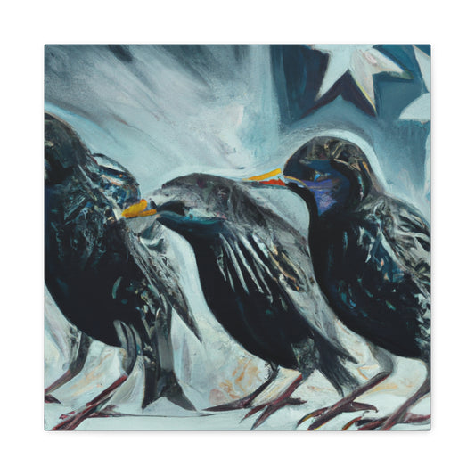 "Starlings in Expressionism" - Canvas