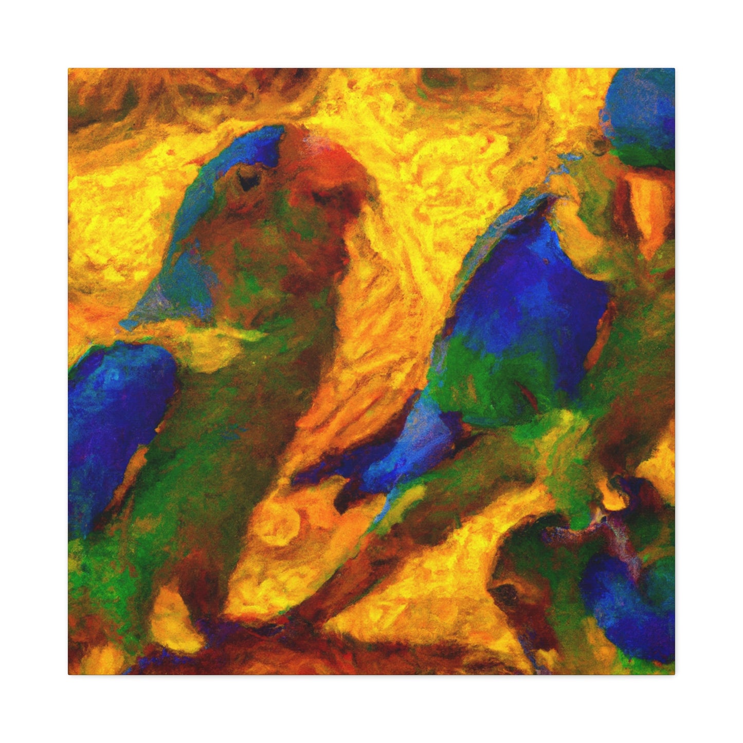 "Conures in Impressionism" - Canvas