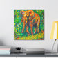 "Elephant in Impressionism" - Canvas