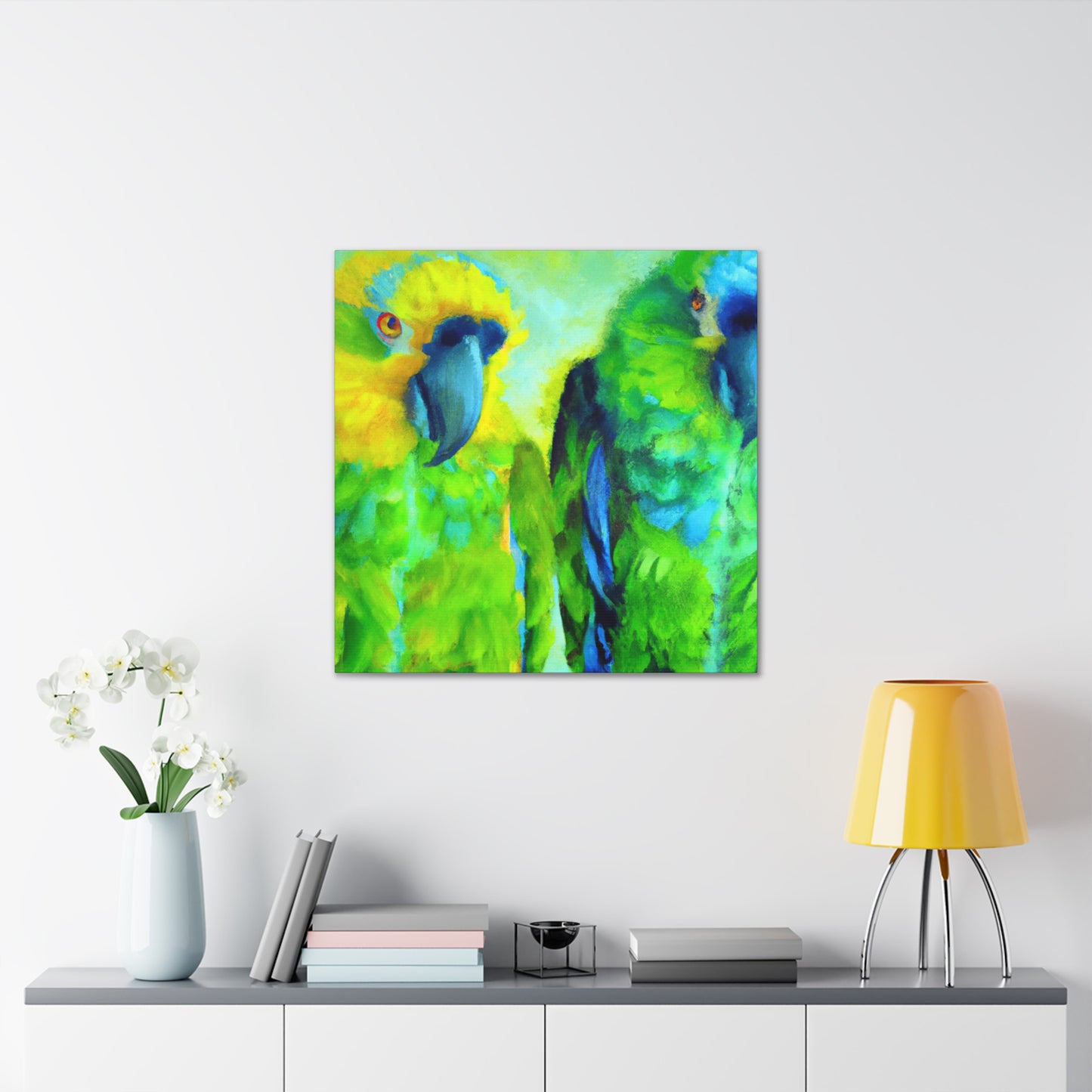 Amazon Parrots Jubilance - Canvas