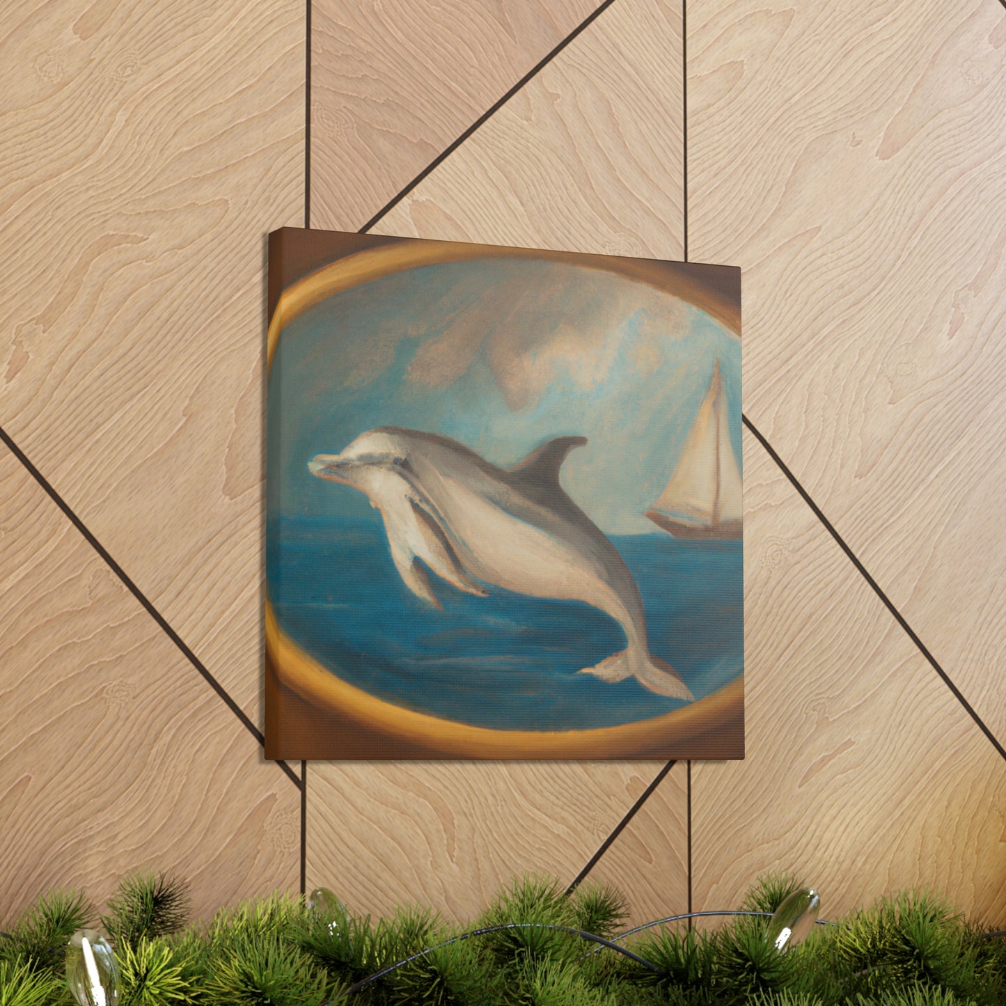 "Dolphin in Neoclassicism" - Canvas