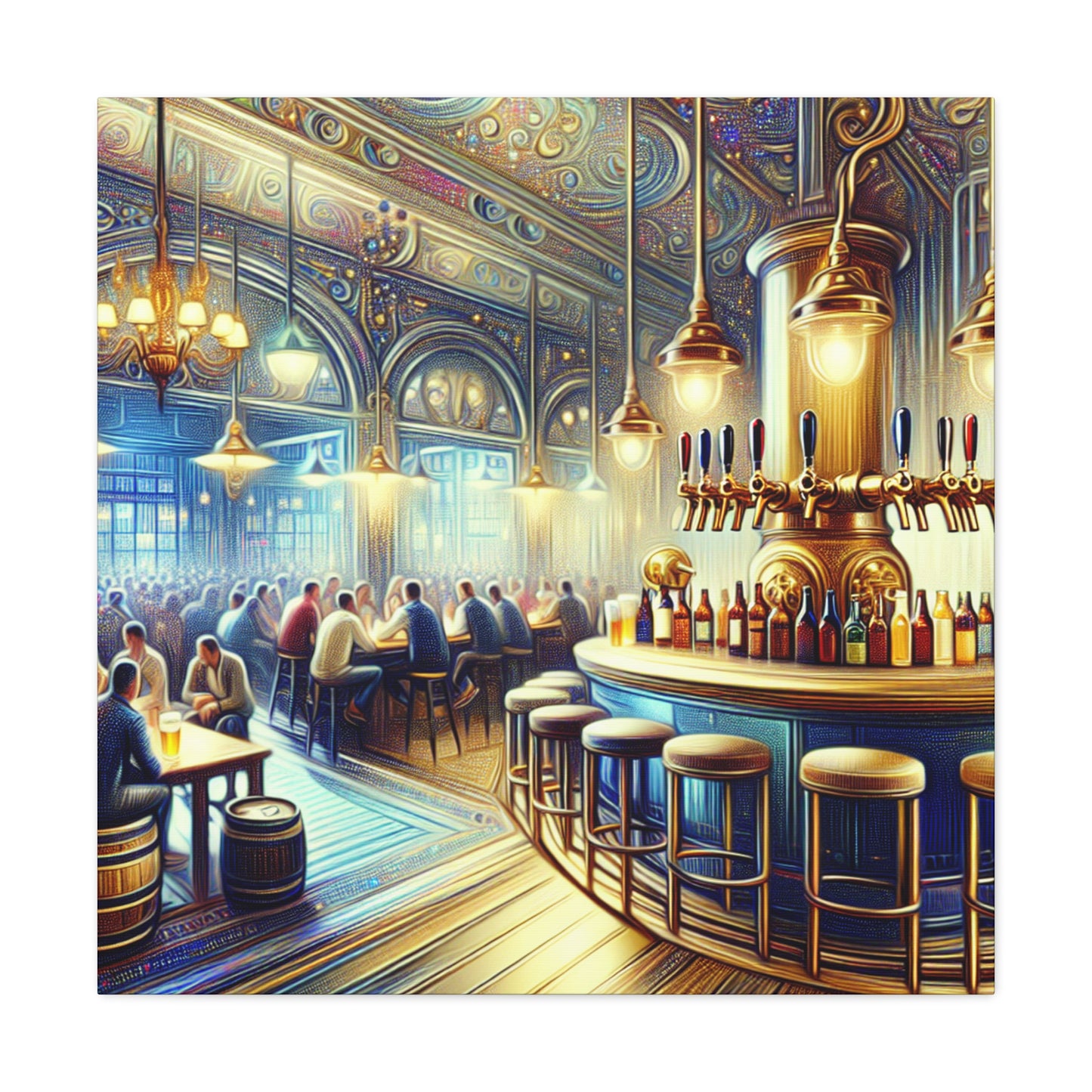 "Revelry at the Brewery" - Canvas