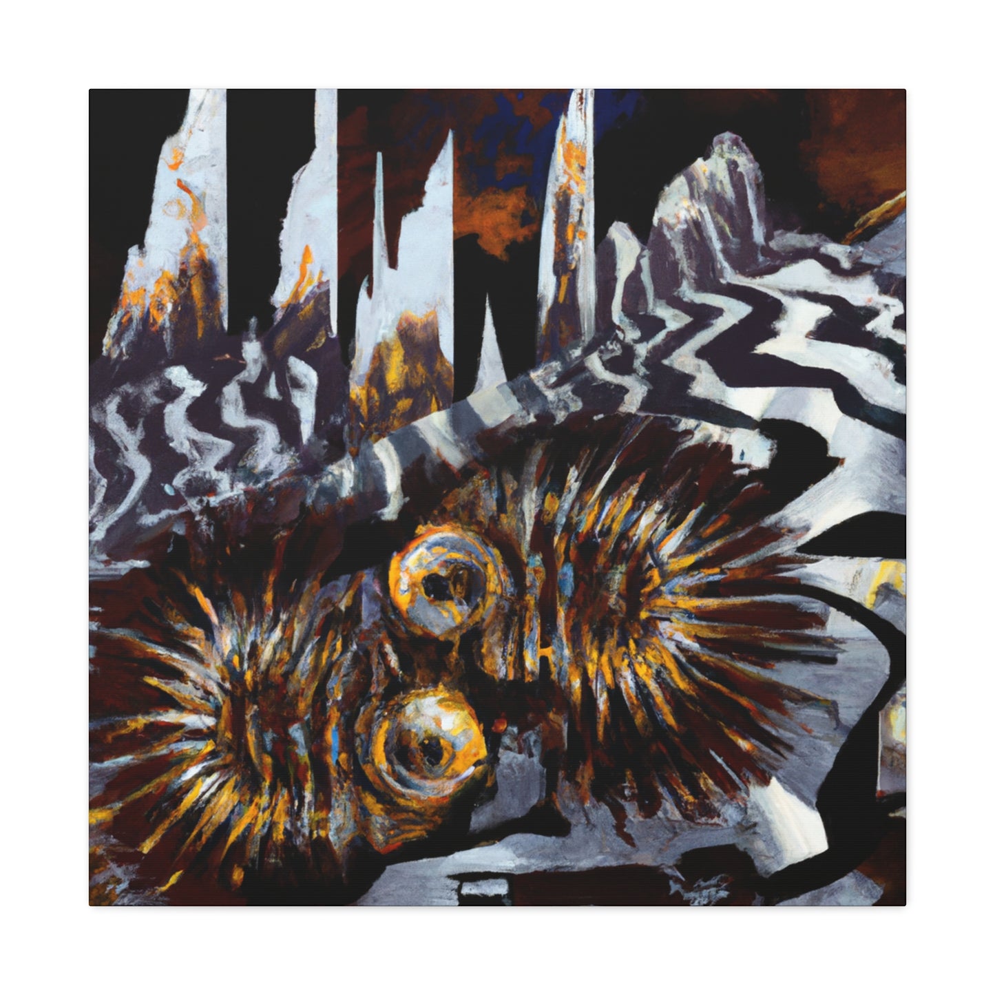 Porcupine in Impressionism - Canvas