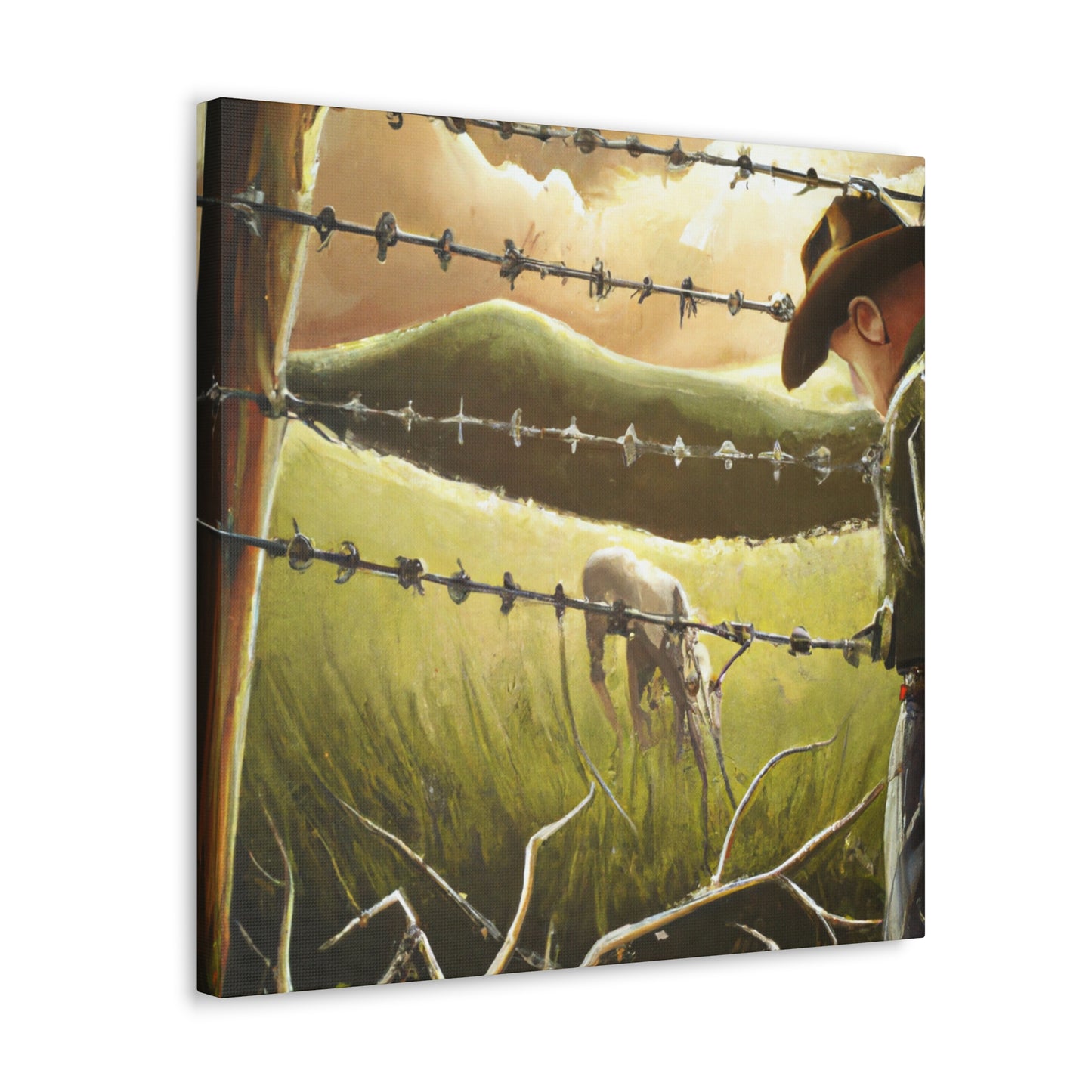 "Barbed Wire Beauty" - Canvas