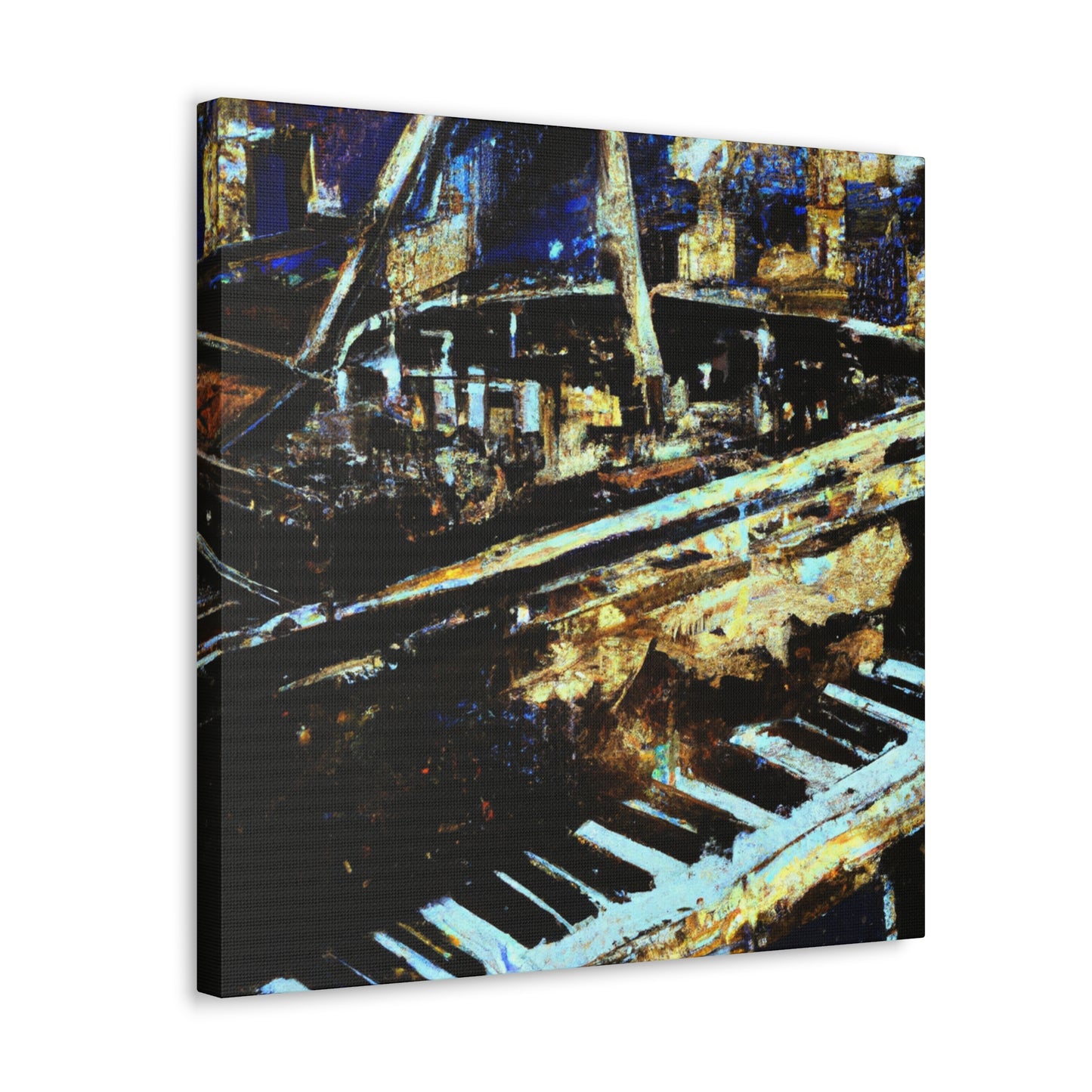 "Piano in Moonlighting" - Canvas