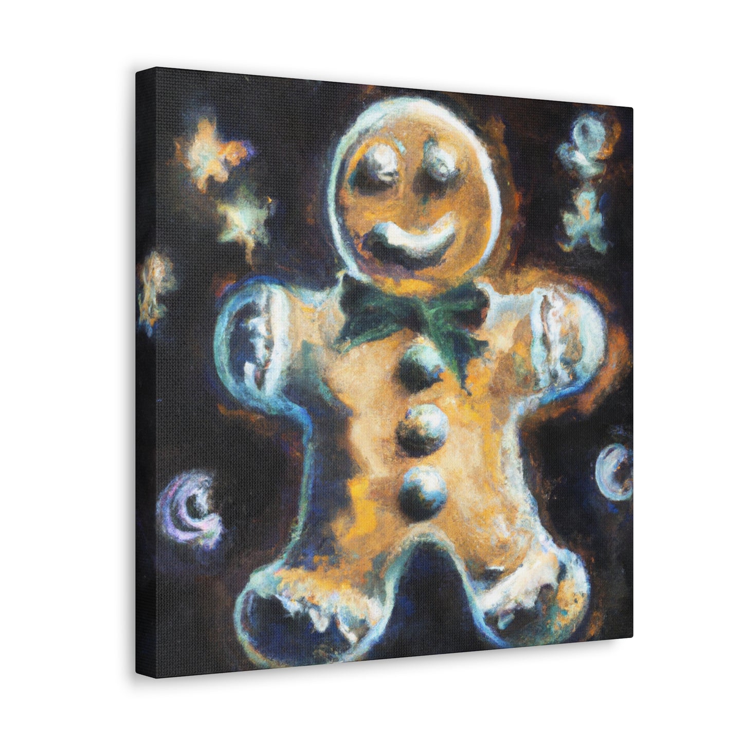 Gingerbread Man Gleeful - Canvas