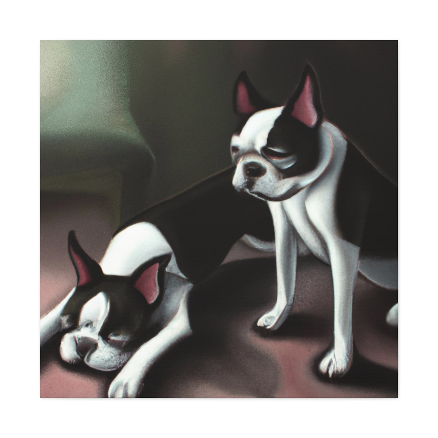 Boston Terrier Surrealism - Canvas