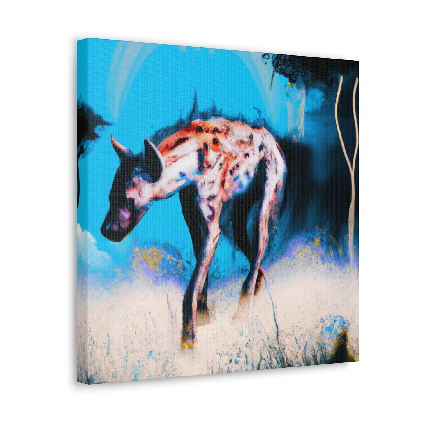 Hyena in Wonderland. - Canvas