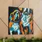 "Saint Bernard in Deco" - Canvas