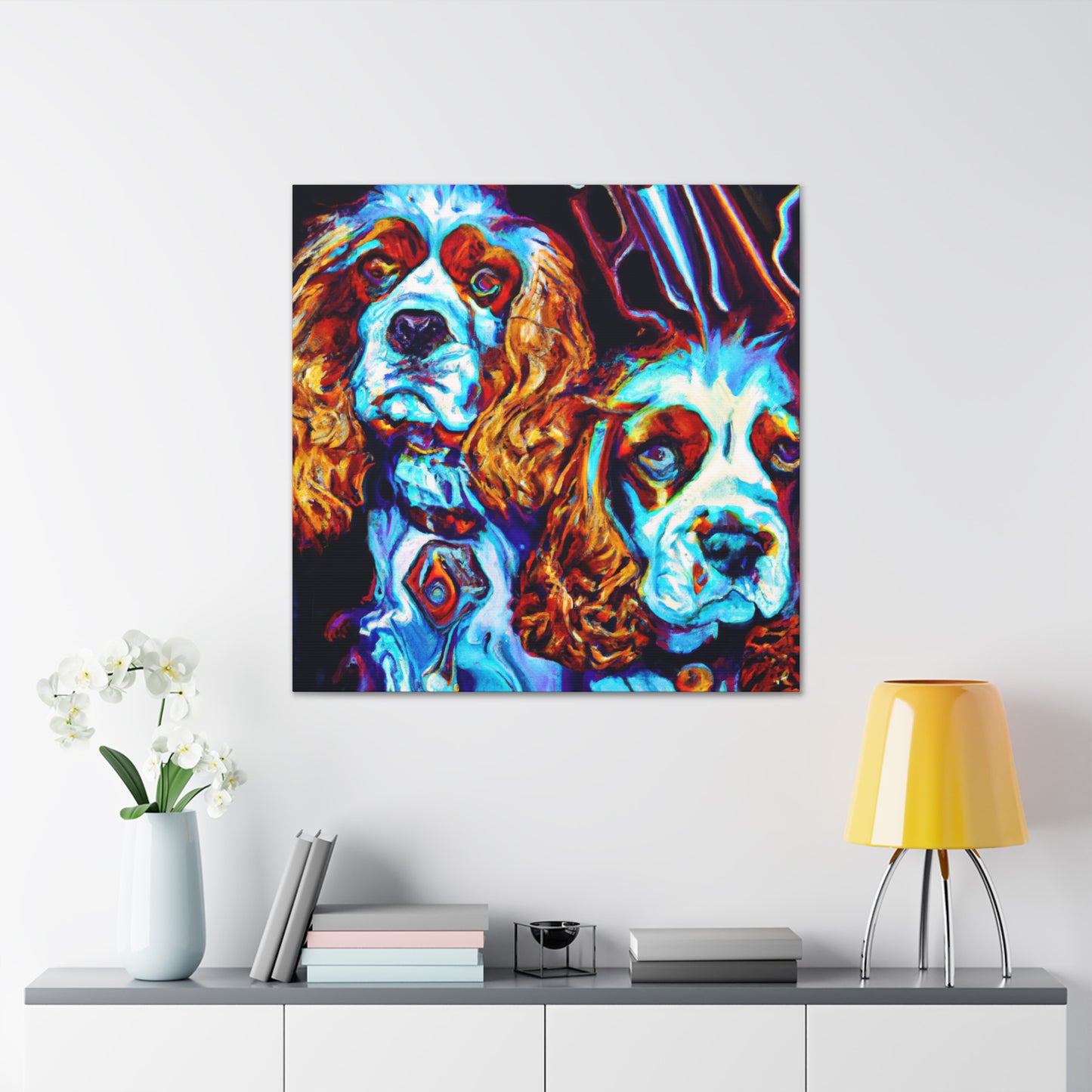 "Spaniel in the Sand" - Canvas