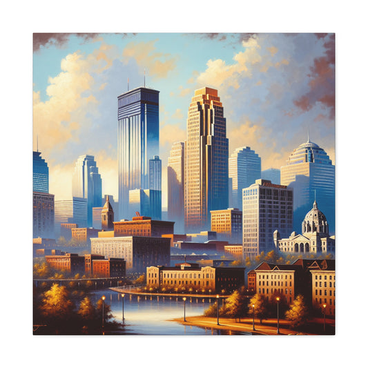 Cityscape Symphony in Minneapolis - Canvas