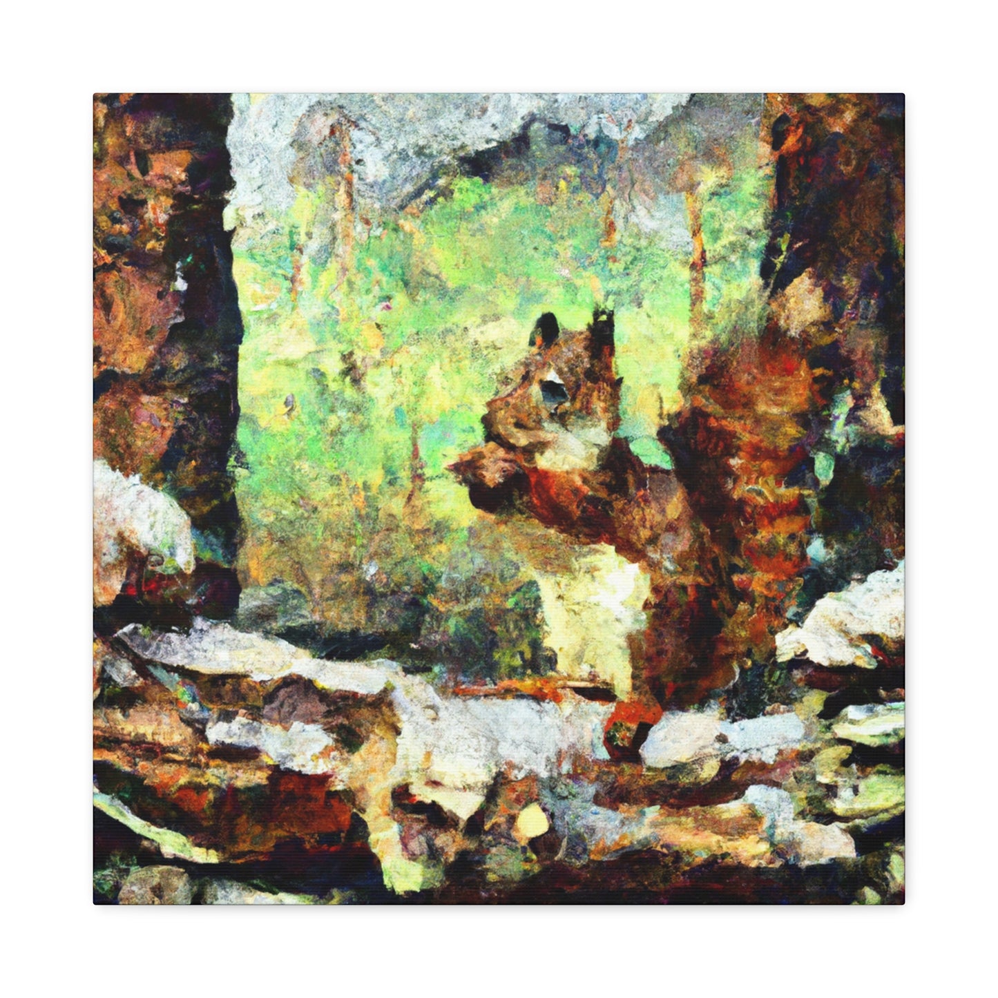 Squirrels in Post-Impressionism - Canvas