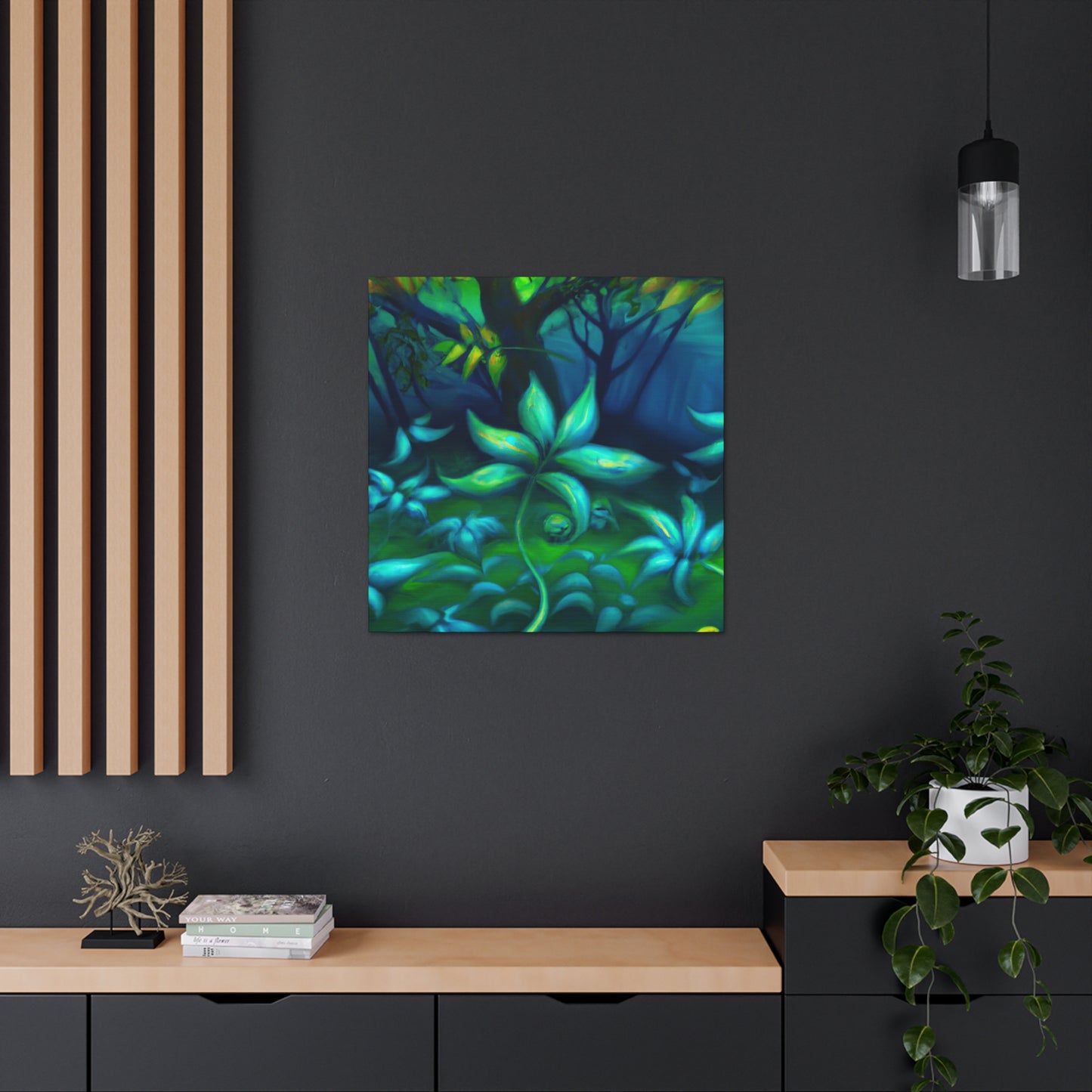 Leaf in Abstract Colors - Canvas