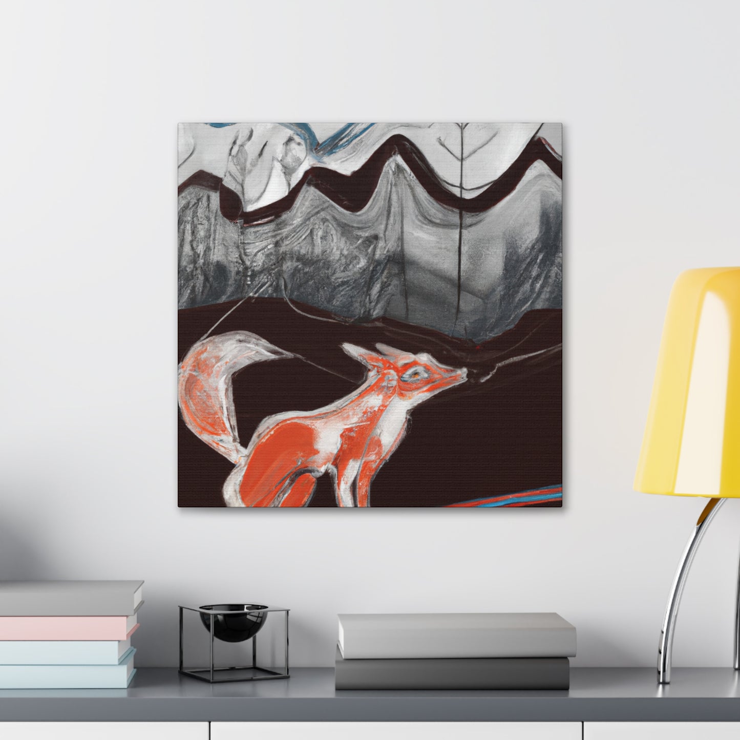 Fox in Reflection - Canvas