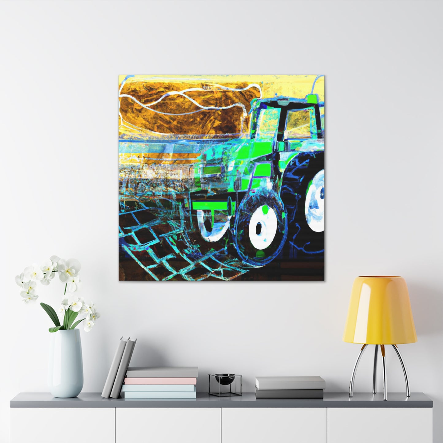 Tractor's Bold Awakening - Canvas