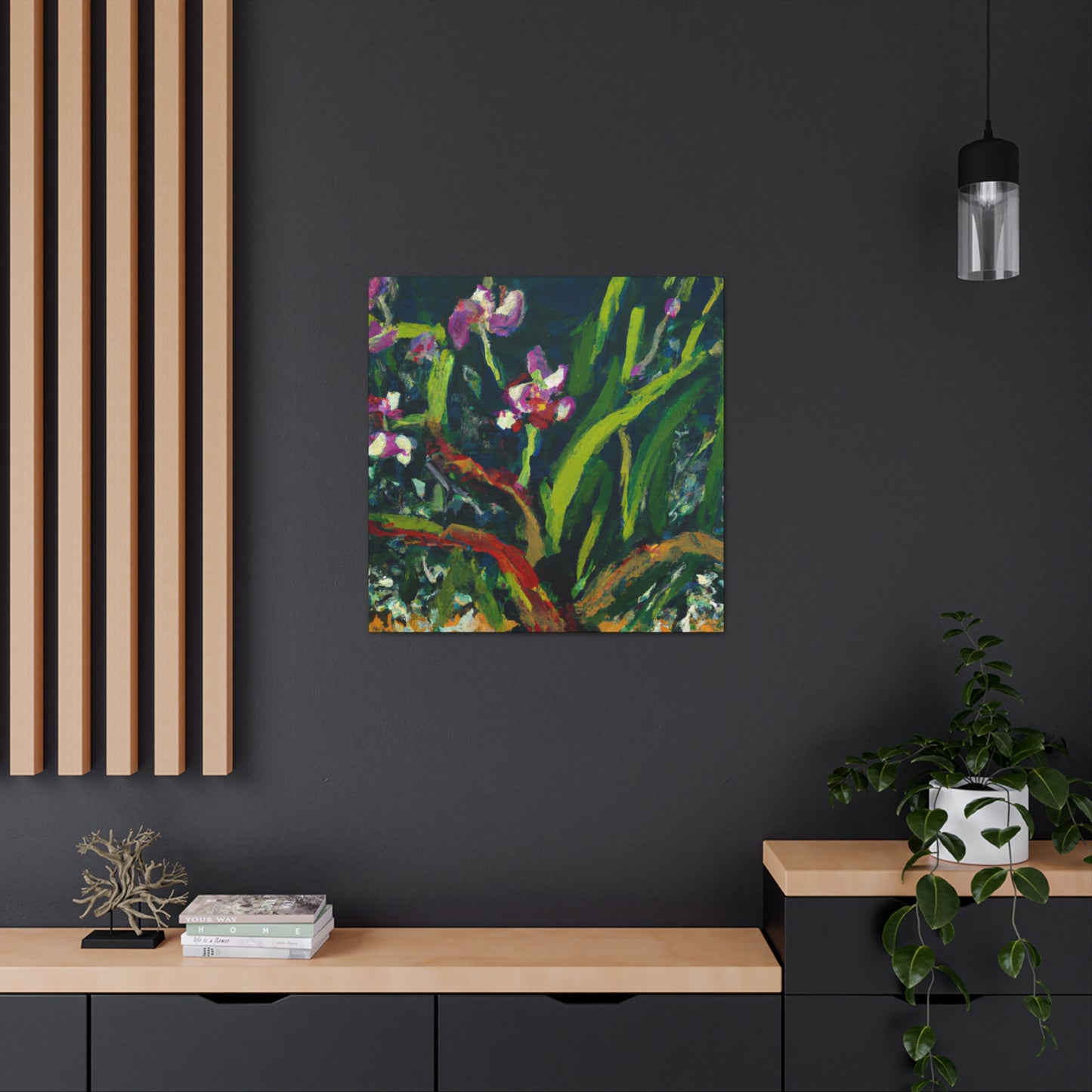 "Orchid in Moonlight Glow" - Canvas