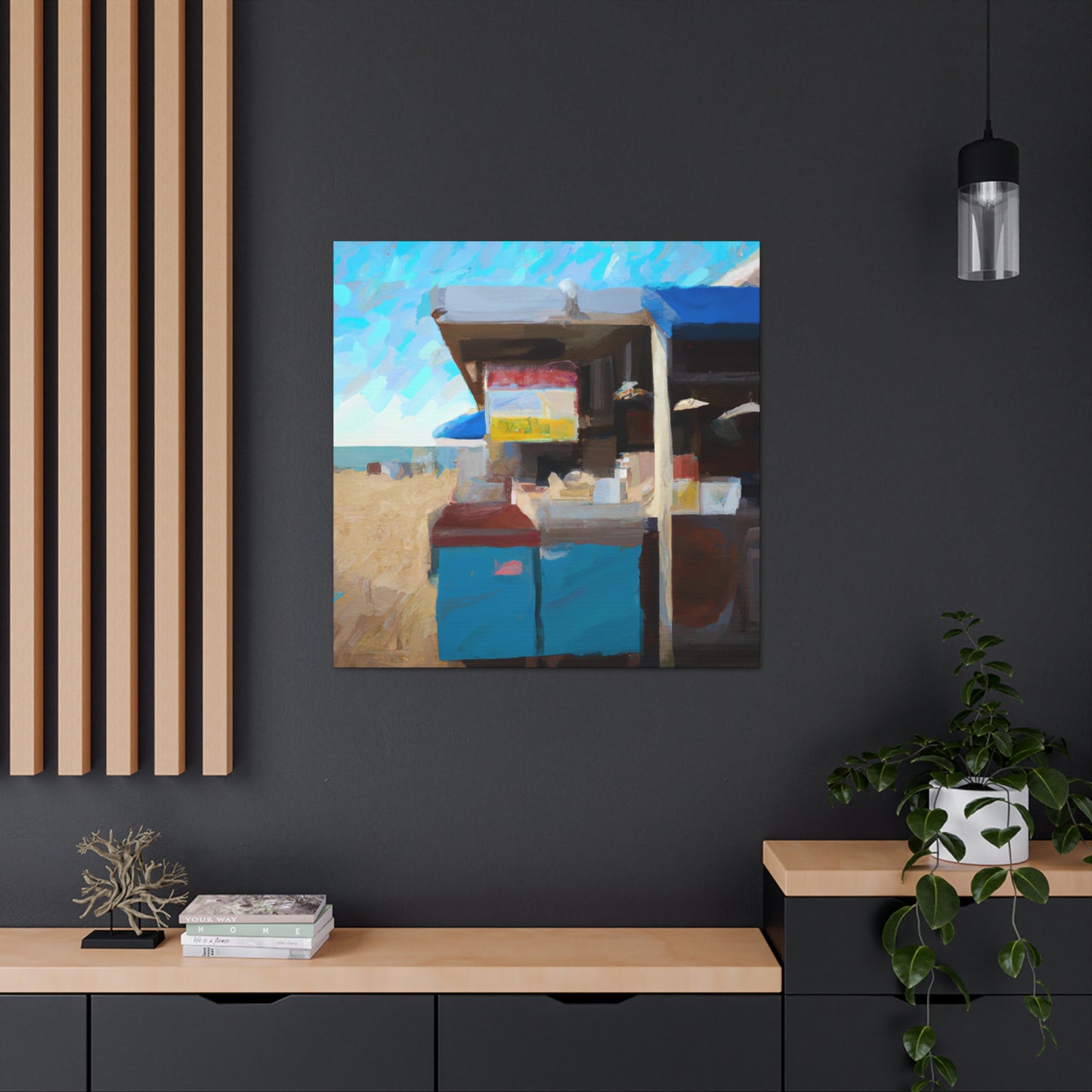 "Beach Shops Vista" - Canvas